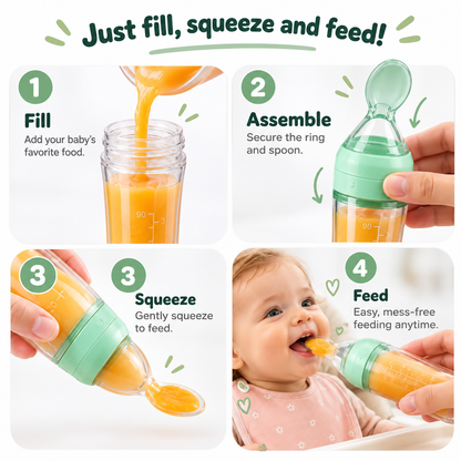 2-in-1 Baby Feeding Spoon Bottle